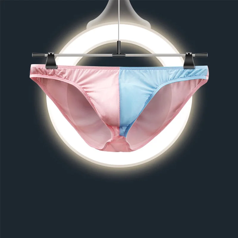 Men's briefs with a double - layer pouch for extra protectionThe 2nd Superior Color Matching Ice Silk Super Breathable Men's Briefs