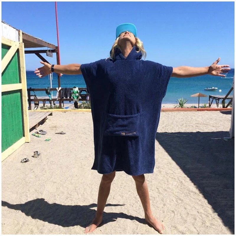 Beach - themed men's robes for a vacation vibeThe booicore Changing Robe - Navy Blue