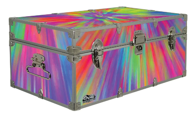 Soft - touch men's trunks for a gentle feelDesigner Trunk - Tie Dye Rays - 32x18x13.5" Soft - touch men's trunks for a gentle feelDesigner Trunk - Tie Dye Rays - 32x18x13.5"