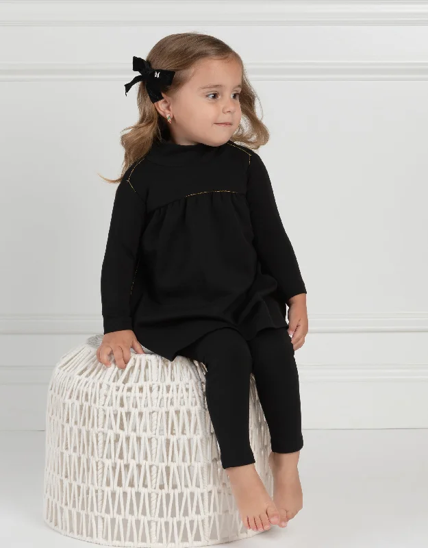 Luxury men's silk robes for a spa - like experienceToddler Girl Legging Playwear Set with Gold Accent Stitching