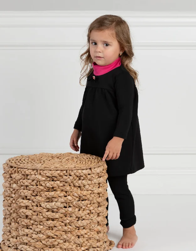 Cotton men's robes with a classic shawl collarToddler Girl Legging Playwear Set with Turtleneck and Jewel Bow Accessory Fuchsia