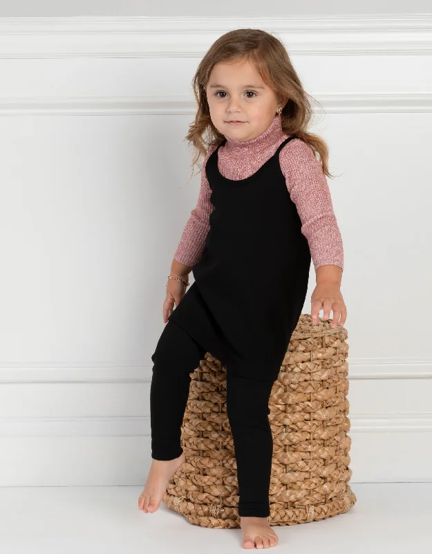 Men's robes with multiple pockets for convenienceToddler Girl Ponte Round Neck Legging Playwear Set with Spaghetti Straps