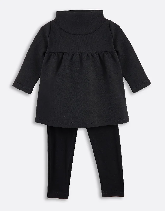 Plush men's robes with a Sherpa liningToddler Girls Basic Jersey Mock Neck Legging Playwear Set