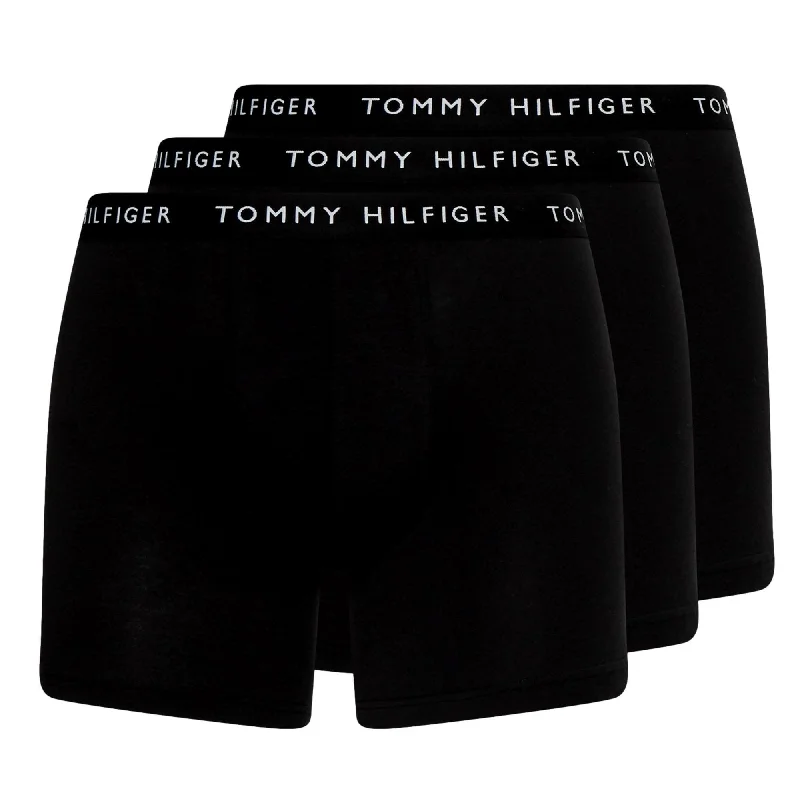 Men's boxer briefs with a reinforced waistbandTommy Hilfiger 3 Pack Stretch Recycled Cotton Boxer Briefs - Black Men's boxer briefs with a reinforced waistbandTommy Hilfiger 3 Pack Stretch Recycled Cotton Boxer Briefs - Black