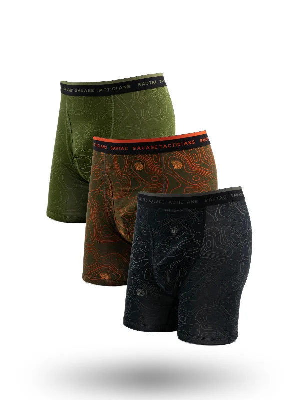 Low - cut men's briefs for a discreet appearanceTopo Boxer Briefs 3 Pack