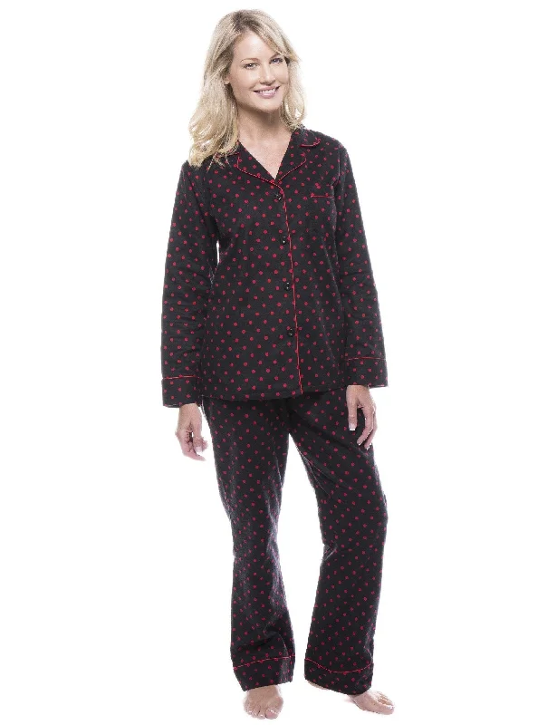 Monogrammed men's robes as a personalized giftWomen's 100% Cotton Flannel Pajama Sleepwear Set - Dots Diva Black/Red Monogrammed men's robes as a personalized giftWomen's 100% Cotton Flannel Pajama Sleepwear Set - Dots Diva Black/Red