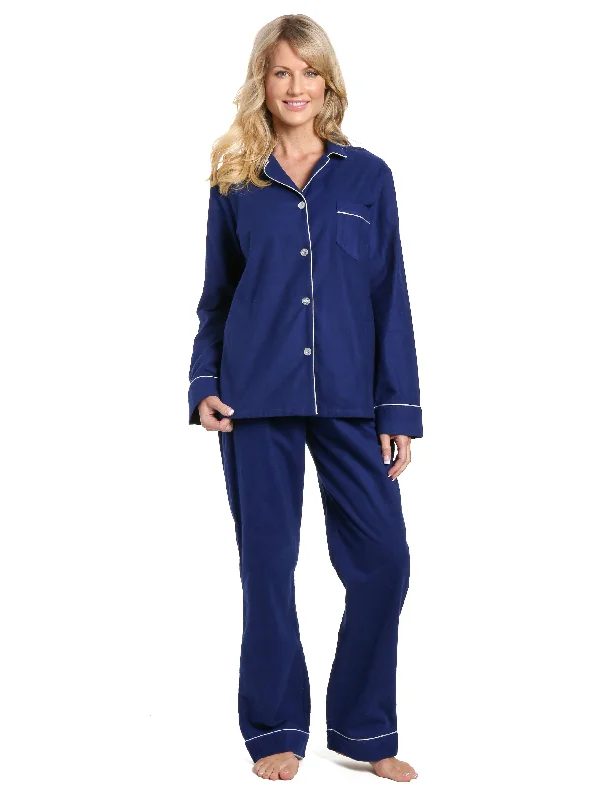 Monogrammed men's robes as a personalized giftWomen's 100% Cotton Flannel Pajama Sleepwear Set - Midnight Blue Monogrammed men's robes as a personalized giftWomen's 100% Cotton Flannel Pajama Sleepwear Set - Midnight Blue