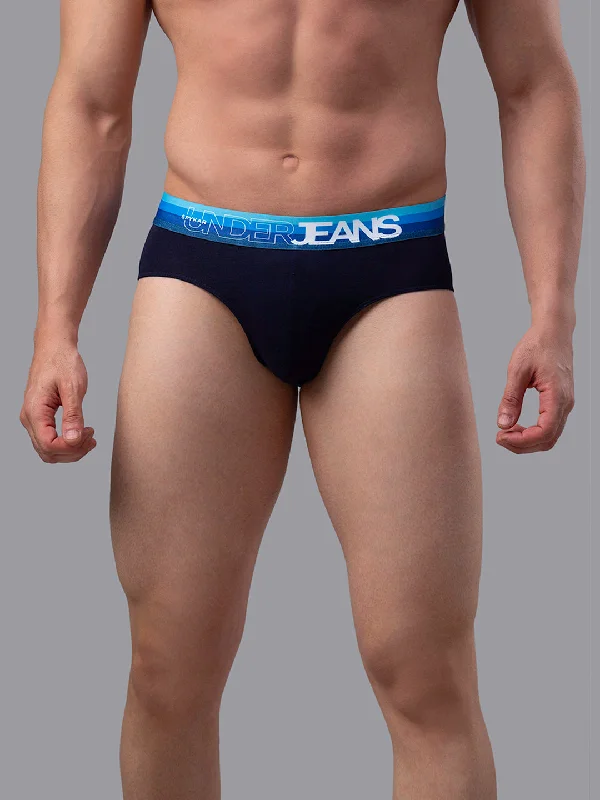Antimicrobial men's briefs for hygieneMen Premium Cotton Blend Navy-Blue Brief- Underjeans By Spykar Antimicrobial men's briefs for hygieneMen Premium Cotton Blend Navy-Blue Brief- Underjeans By Spykar