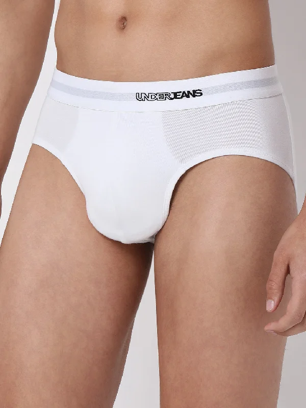 Full - back men's briefs for maximum coverageMen Premium Micromodal White Brief - Underjeans By Spykar Full - back men's briefs for maximum coverageMen Premium Micromodal White Brief - Underjeans By Spykar