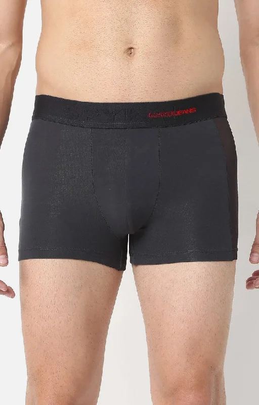 Athletic - grade men's trunks for sportsUnderjeans By Spykar Men Premium Grey Cotton Trunk