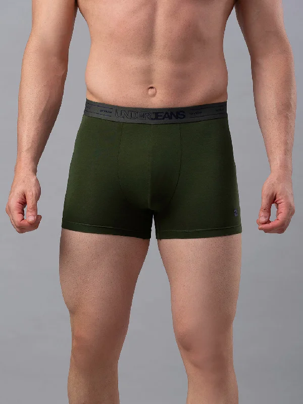 Moisture - wicking men's trunks for active useUnderjeans By Spykar Men Premium Olive Cotton Blend Trunk Moisture - wicking men's trunks for active useUnderjeans By Spykar Men Premium Olive Cotton Blend Trunk