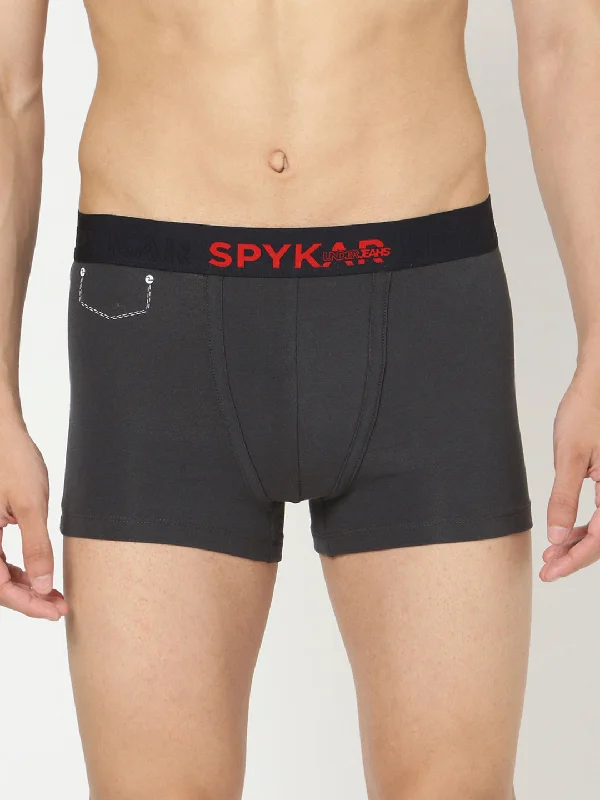 Men's trunks with a reinforced crotch areaUnderjeans By Spykar Men Premium Grey Cotton Blend Trunk