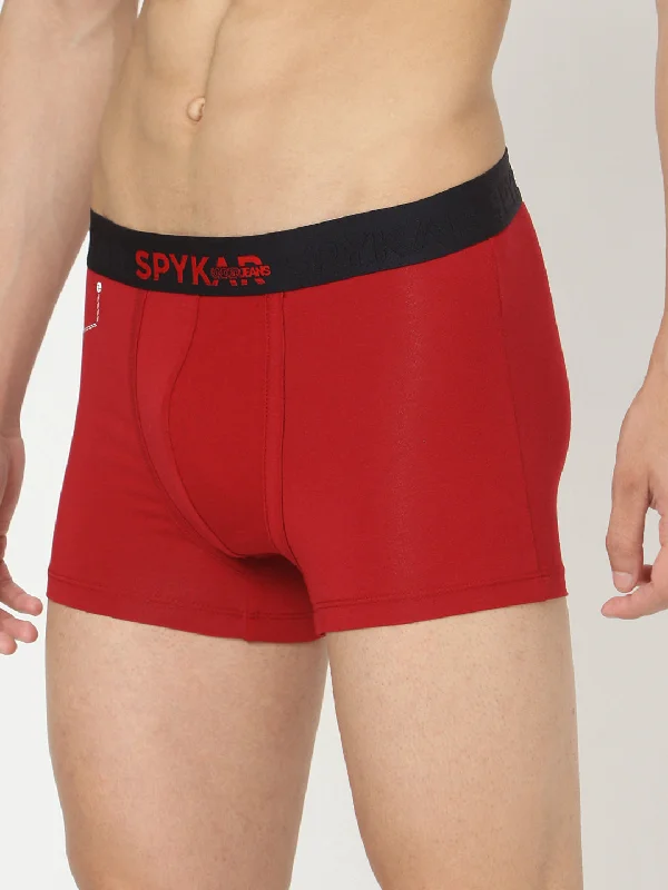 Designer men's trunks with a fashionable edgeMen Premium Maroon Cotton Blend Trunk- Underjeans By Spykar Designer men's trunks with a fashionable edgeMen Premium Maroon Cotton Blend Trunk- Underjeans By Spykar