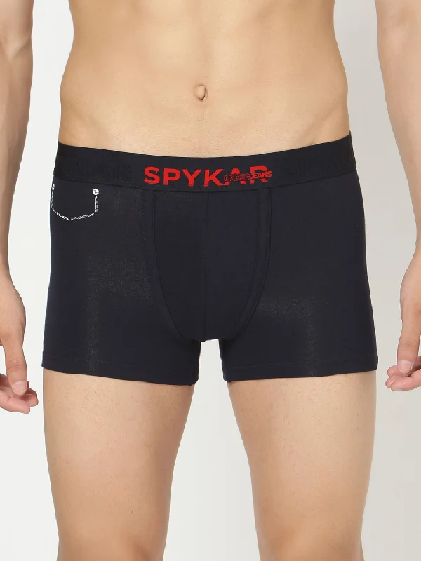 Solid - color men's trunks in various shadesUnderjeans By Spykar Men Premium Navy Cotton Blend Trunk Solid - color men's trunks in various shadesUnderjeans By Spykar Men Premium Navy Cotton Blend Trunk
