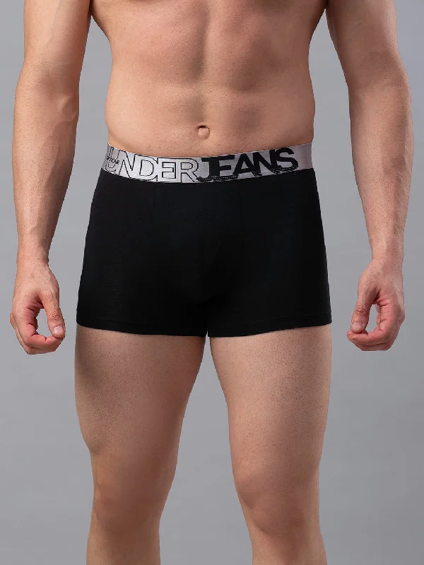 Designer men's trunks with a fashionable edgeUnderjeans By Spykar Men Premium Black Cotton Blend Trunk Designer men's trunks with a fashionable edgeUnderjeans By Spykar Men Premium Black Cotton Blend Trunk