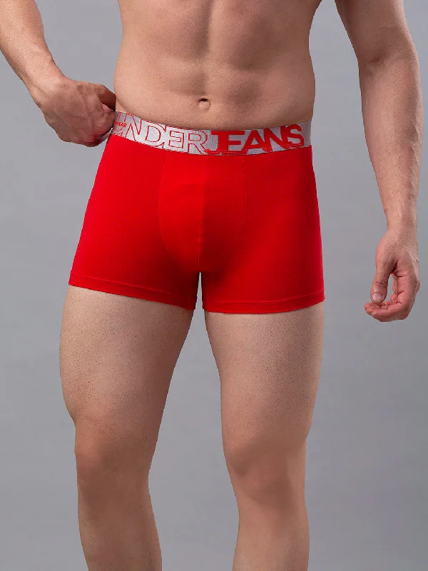 Solid - color men's trunks in various shadesUnderjeans By Spykar Men Premium Red Cotton Blend Trunk Solid - color men's trunks in various shadesUnderjeans By Spykar Men Premium Red Cotton Blend Trunk