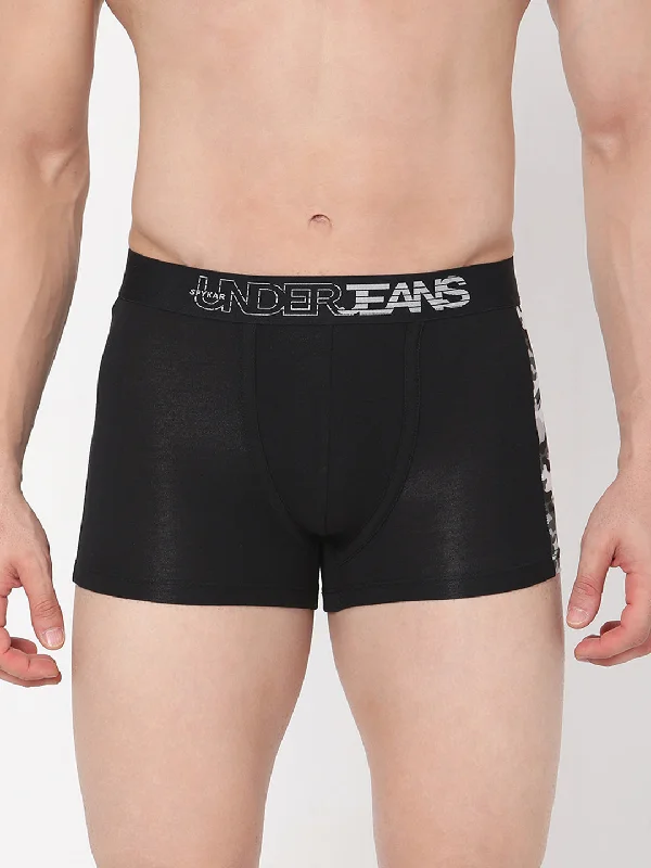 Underjeans By Spykar Men Premium Black Cotton Blend Trunk