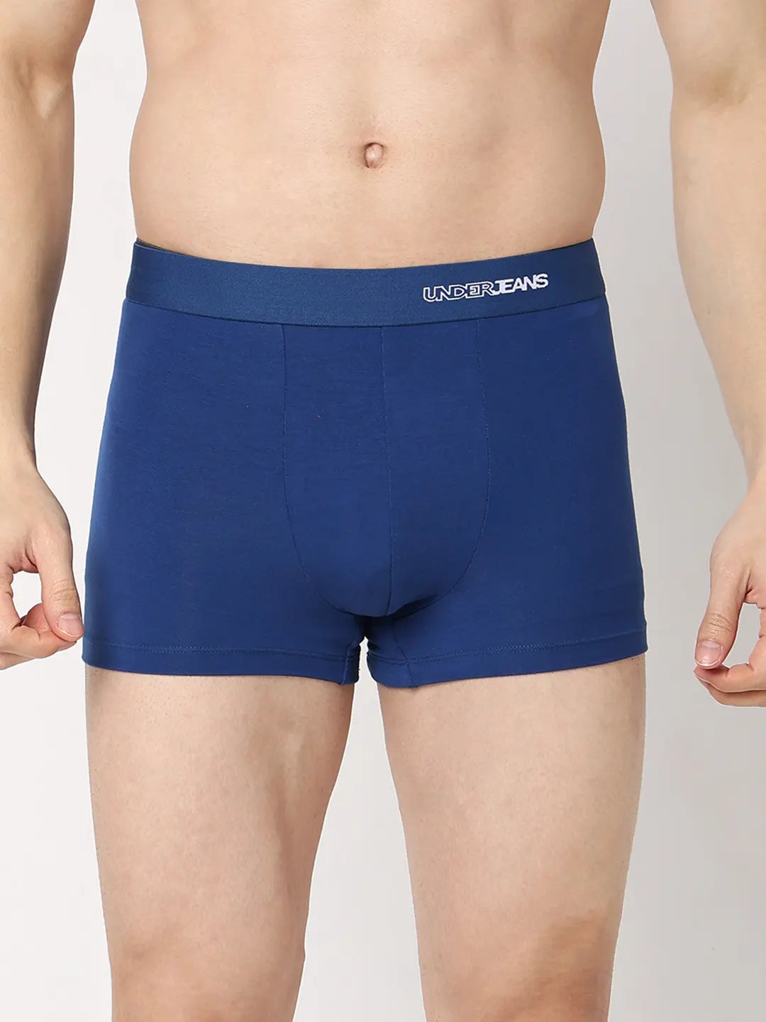 Cotton men's trunks for a comfortable fitUnderjeans By Spykar Men Premium Dark Blue Cotton Blend Regular Fit Trunk Cotton men's trunks for a comfortable fitUnderjeans By Spykar Men Premium Dark Blue Cotton Blend Regular Fit Trunk