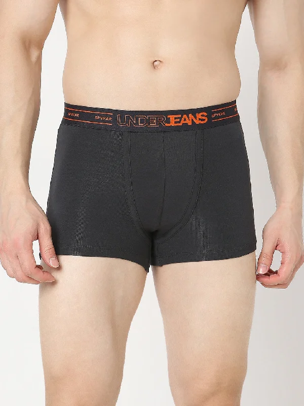 Men's trunks with a reinforced crotch areaUnderjeans by Spykar Men Premium Dark Grey Trunk Men's trunks with a reinforced crotch areaUnderjeans by Spykar Men Premium Dark Grey Trunk