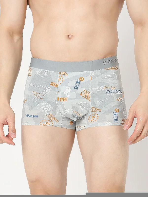 Moisture - wicking men's trunks for active useUnderjeans by Spykar Men Super Premium Bonded Elastic Light Grey Trunk Moisture - wicking men's trunks for active useUnderjeans by Spykar Men Super Premium Bonded Elastic Light Grey Trunk