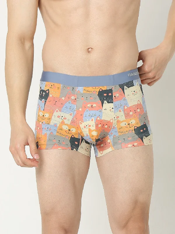 Designer men's trunks with a fashionable edgeUnderjeans By Spykar Men Super Premium Printed Bonded Elastic Orange Trunk Designer men's trunks with a fashionable edgeUnderjeans By Spykar Men Super Premium Printed Bonded Elastic Orange Trunk