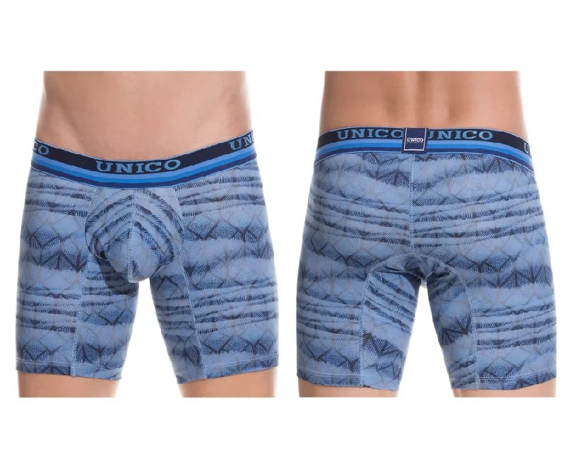 Athletic - style men's boxer briefs for active lifestylesUnico 1802010023446 Boxer Briefs Root Color Blue