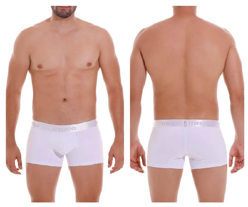 Solid - color men's boxer briefs in classic huesUnico 22120100101 Cristalino A22 Trunks Color 00-White