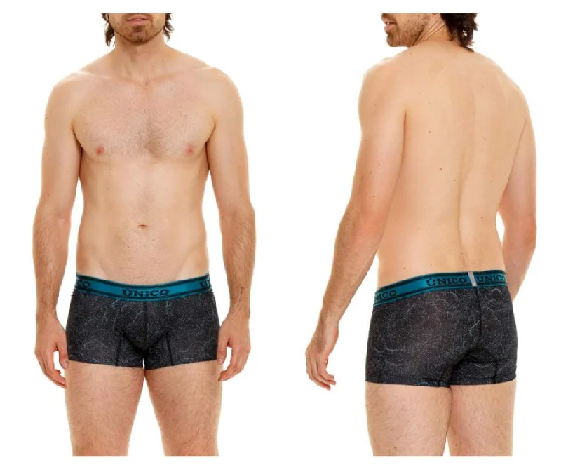Thermal men's boxer briefs for cold weatherUnico 24020100107 Espuma Trunks Color 99-Black