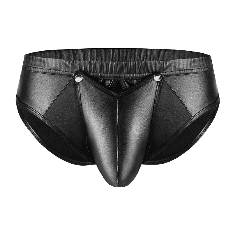 Patterned men's briefs with unique printsViper Leather V-Front Briefs