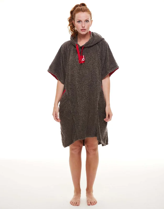Men's robes with multiple pockets for convenienceWomen's Towelling Change Robe - Grey