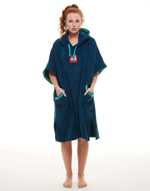 Cotton men's robes with a classic shawl collarWomen's Towelling Change Robe - Navy