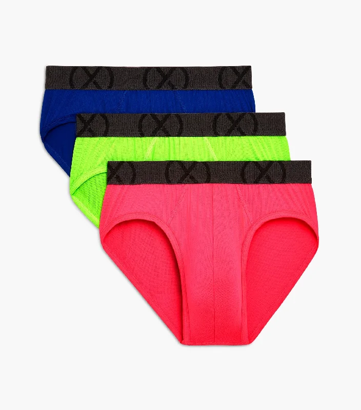 Patterned men's briefs with unique prints(X) Sport Mesh | No-Show Brief 3-pack