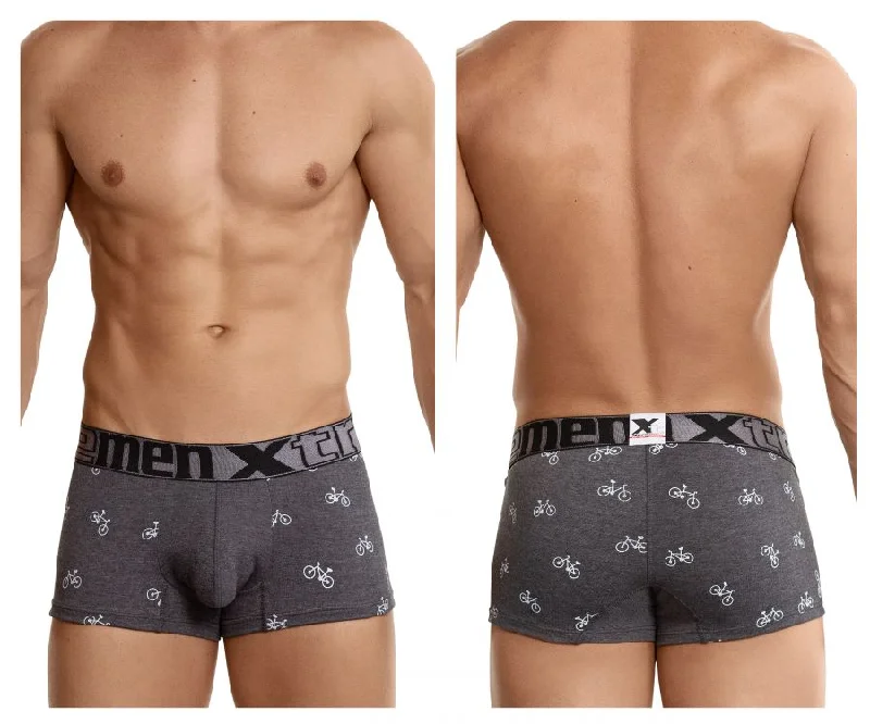 Compression men's boxer briefs for muscle supportXtremen 51437C Cycling Print Boxer Briefs Color Dark Gray Compression men's boxer briefs for muscle supportXtremen 51437C Cycling Print Boxer Briefs Color Dark Gray