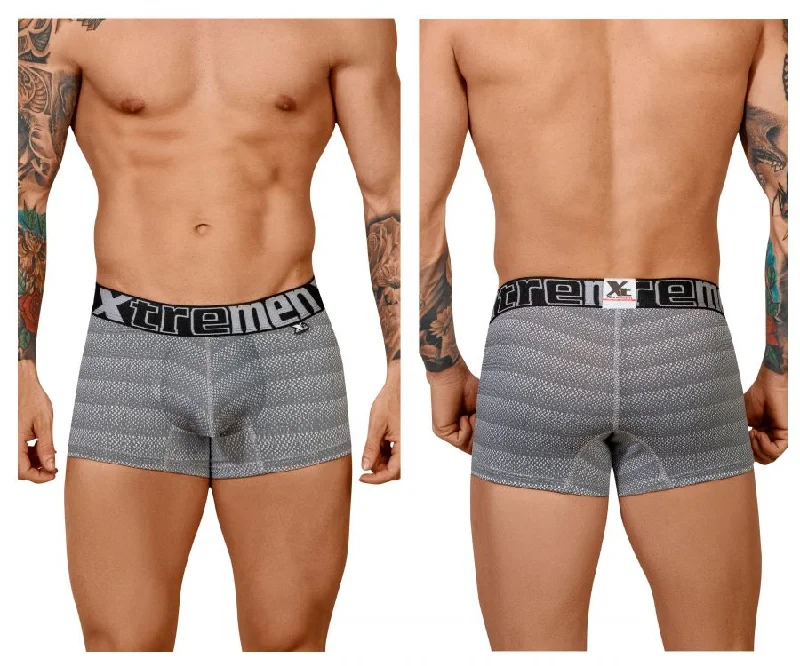 Breathable cotton men's boxer briefs for everyday wearXtremen 51449C Geometric Jacquard Trunk Color Gray Breathable cotton men's boxer briefs for everyday wearXtremen 51449C Geometric Jacquard Trunk Color Gray
