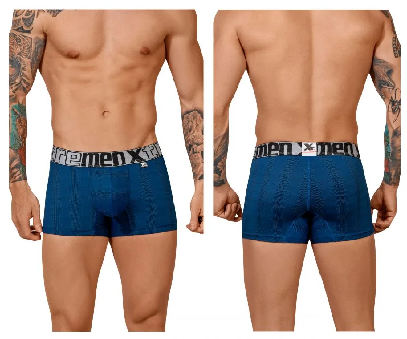 Stretch - fabric men's boxer briefs for a flexible fitXtremen 51451C Geometric Jacquard Trunk Color Blue Stretch - fabric men's boxer briefs for a flexible fitXtremen 51451C Geometric Jacquard Trunk Color Blue