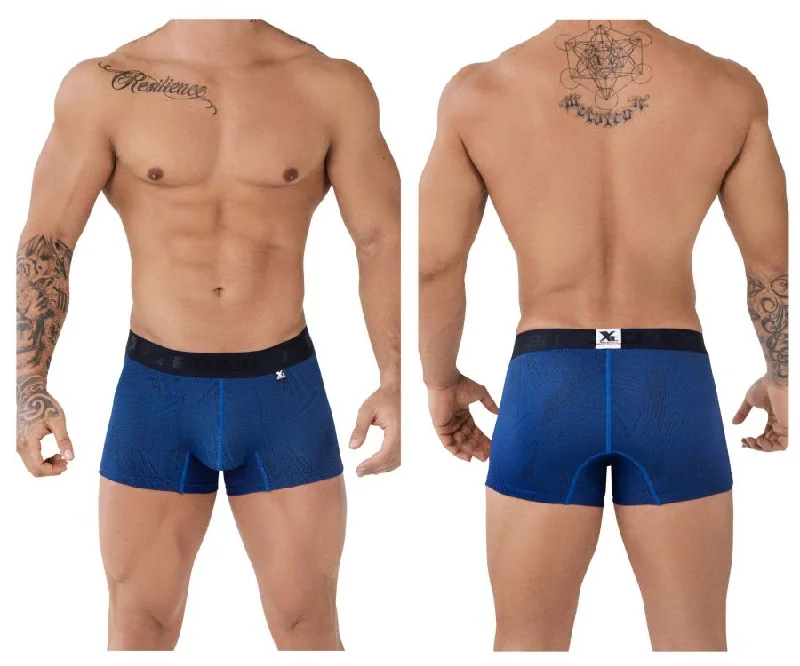 Stretch - fabric men's boxer briefs for a flexible fitXtremen 51477C Microfiber Jacquard Trunks Color Blue Stretch - fabric men's boxer briefs for a flexible fitXtremen 51477C Microfiber Jacquard Trunks Color Blue