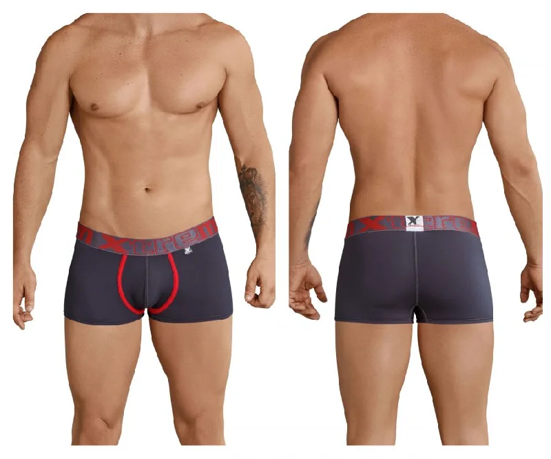 Microfiber men's boxer briefs for a smooth feelXtremen 91028 Piping Boxer Briefs Color Gray Microfiber men's boxer briefs for a smooth feelXtremen 91028 Piping Boxer Briefs Color Gray