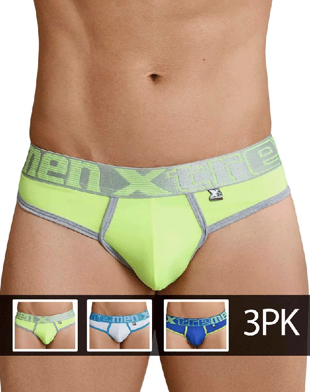 Microfiber men's thongs for a smooth feelXtremen 91031-3 3pk Piping Thongs Green-white-blue Microfiber men's thongs for a smooth feelXtremen 91031-3 3pk Piping Thongs Green-white-blue
