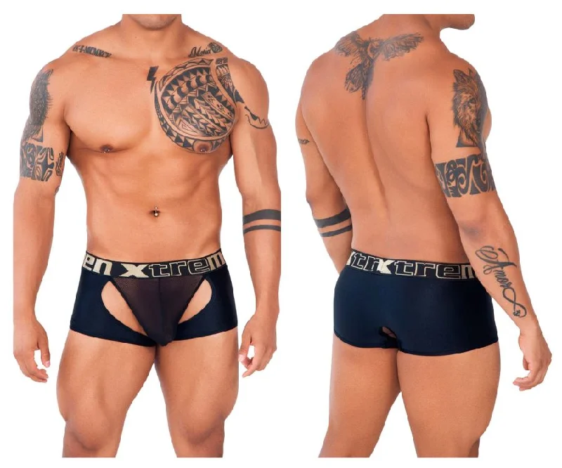 Athletic - style men's boxer briefs for active lifestylesXtremen 91125 Mesh Trunks Color Black Athletic - style men's boxer briefs for active lifestylesXtremen 91125 Mesh Trunks Color Black
