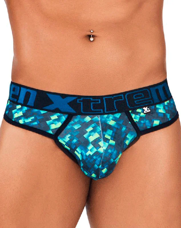 Neon - colored men's thongs for a bold statementXtremen 91131 Vivid Printed Thongs