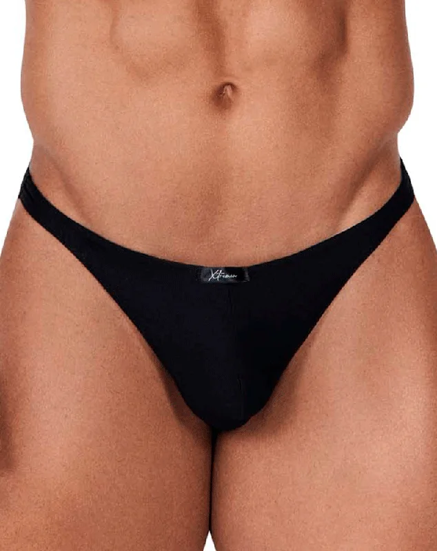 Tag - less men's thongs to prevent irritationXtremen 91168 Durazno Thongs Black