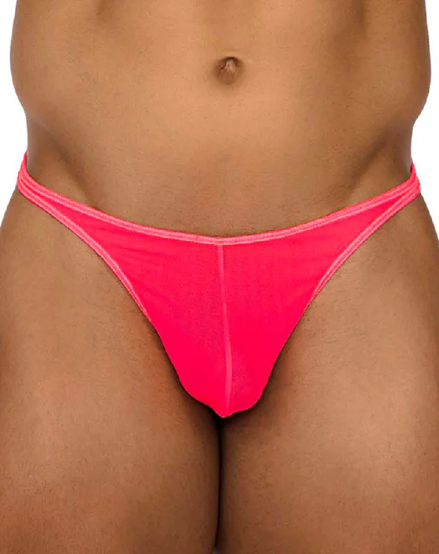 Solid - color men's thongs in simple huesXtremen 91189 Tulle Mesh Thongs Pink