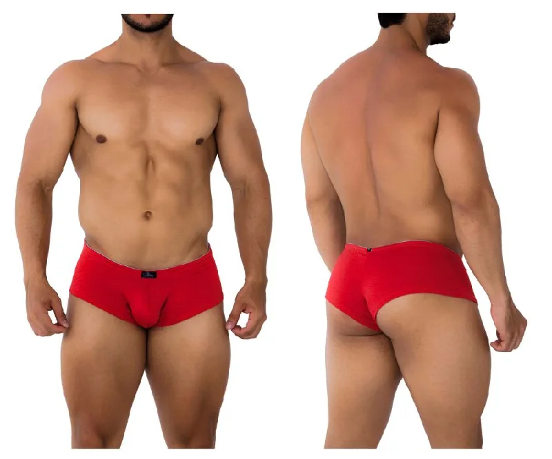 Patterned men's boxer briefs, such as stripes or checksXtremen 91190 Jacquard Trunks Color Red Patterned men's boxer briefs, such as stripes or checksXtremen 91190 Jacquard Trunks Color Red