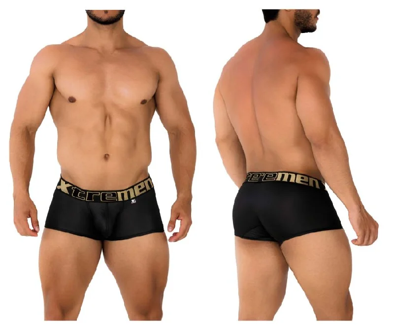 Stretch - fabric men's boxer briefs for a flexible fitXtremen 91202 Microfiber Trunks Color Black Stretch - fabric men's boxer briefs for a flexible fitXtremen 91202 Microfiber Trunks Color Black